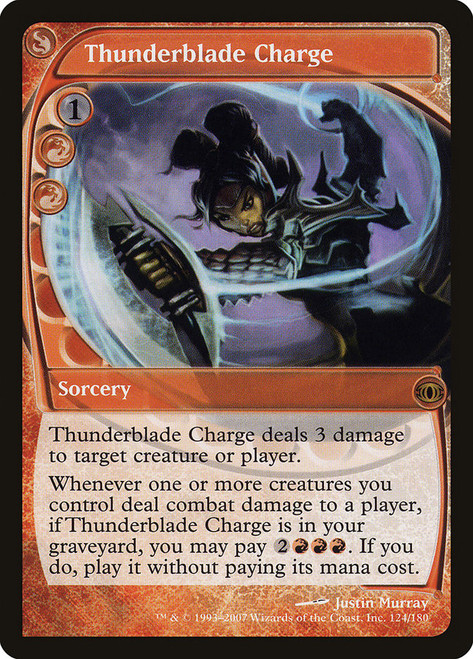 Thunderblade Charge\nFuture Sight\nSingle\nMagic The Gathering