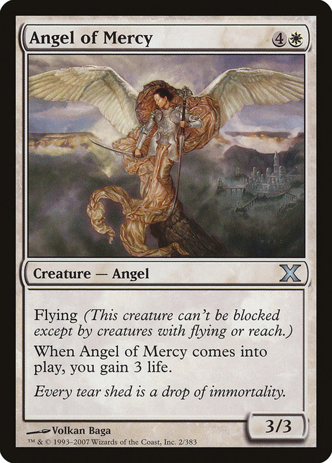 Angel of Mercy\n10th Edition\nSingle\nMagic The Gathering