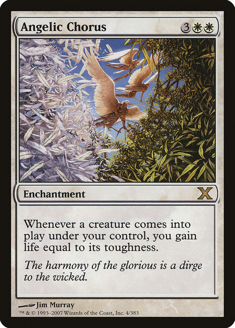 Angelic Chorus\n10th Edition\nSingle\nMagic The Gathering