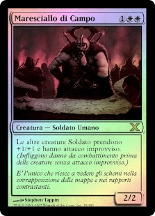 Field Marshal
10th Edition (Foil) - Italian
Single
Magic The Gathering
