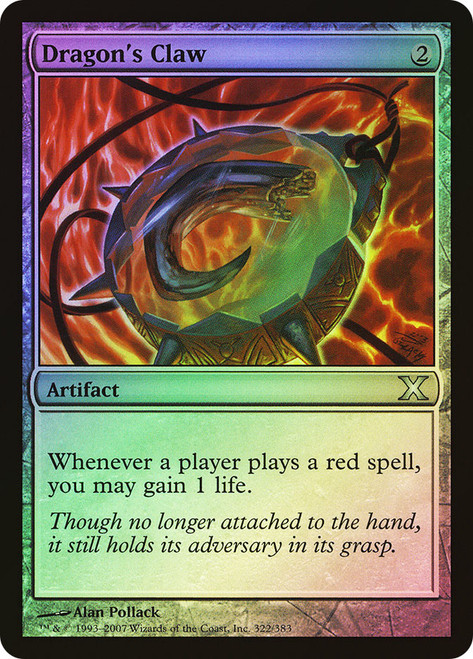 Dragon's Claw\n10th Edition\nSingle\nMagic The Gathering