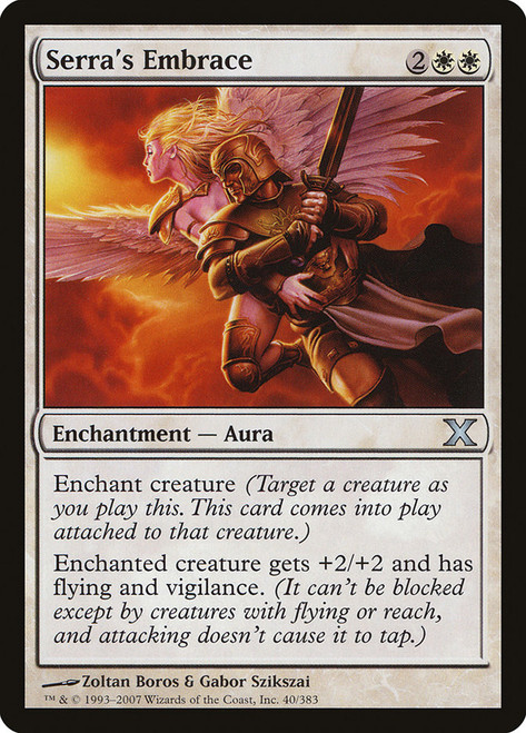 Serra's Embrace\n10th Edition\nSingle\nMagic The Gathering