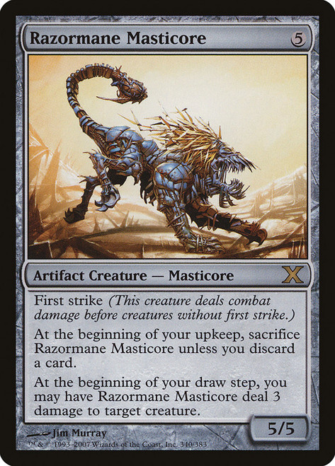 Razormane Masticore\n10th Edition\nSingle\nMagic The Gathering
