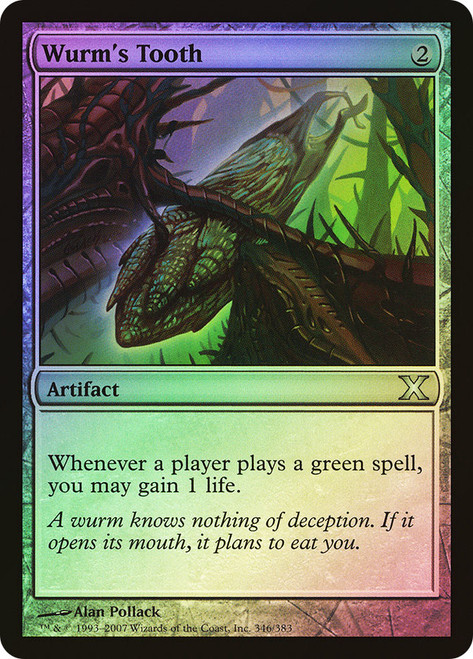 Wurm's Tooth\n10th Edition\nSingle\nMagic The Gathering