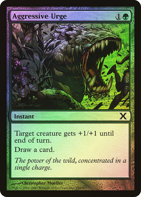 Aggressive Urge\n10th Edition\nSingle\nMagic The Gathering