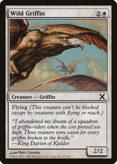 Wild Griffin\n10th Edition\nSingle\nMagic The Gathering