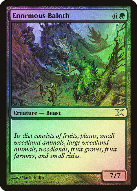 Enormous Baloth\n10th Edition\nSingle\nMagic The Gathering