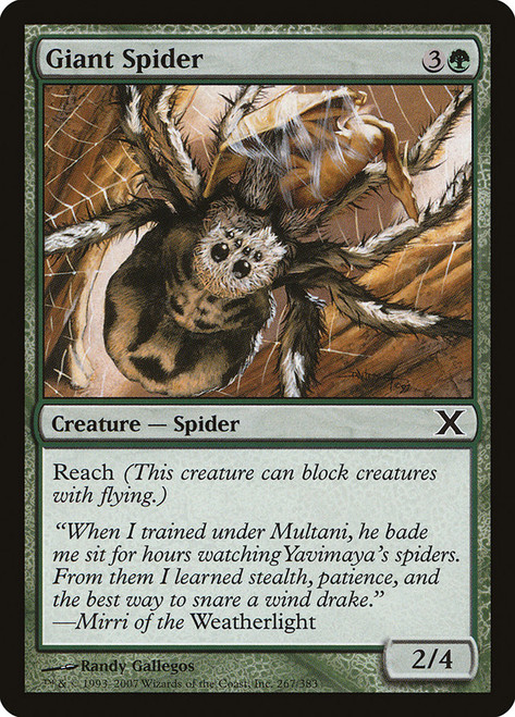 Giant Spider\n10th Edition\nSingle\nMagic The Gathering
