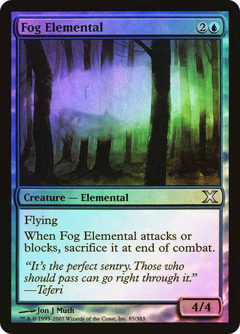 Fog Elemental\n10th Edition\nSingle\nMagic The Gathering