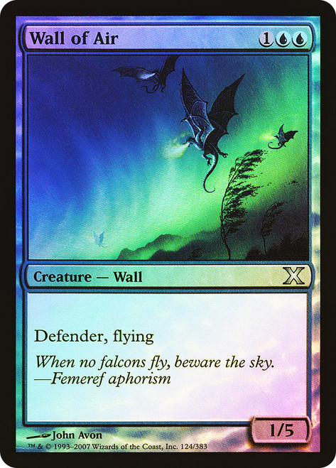 Wall of Air\n10th Edition\nSingle\nMagic The Gathering