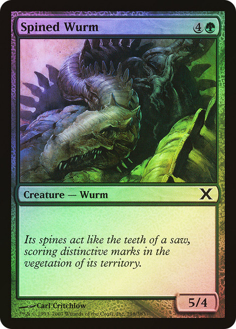 Spined Wurm\n10th Edition\nSingle\nMagic The Gathering