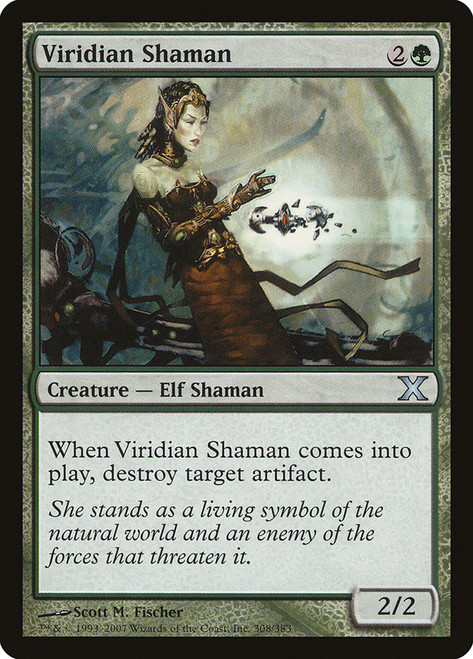Viridian Shaman\n10th Edition\nSingle\nMagic The Gathering