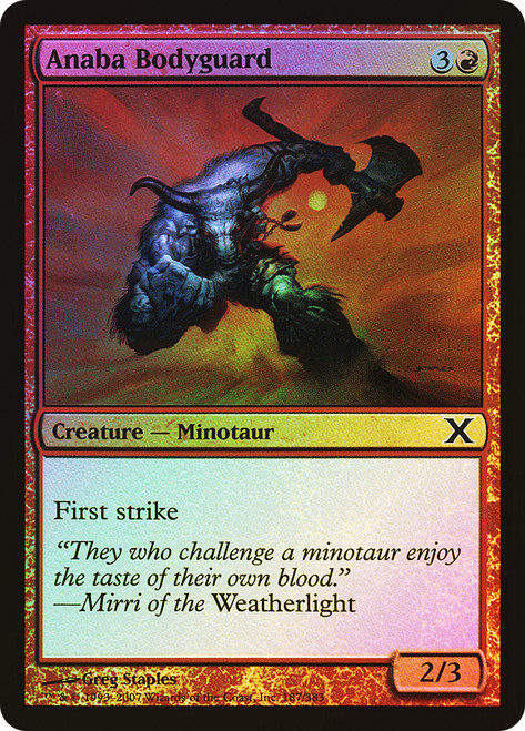 Anaba Bodyguard\n10th Edition\nSingle\nMagic The Gathering
