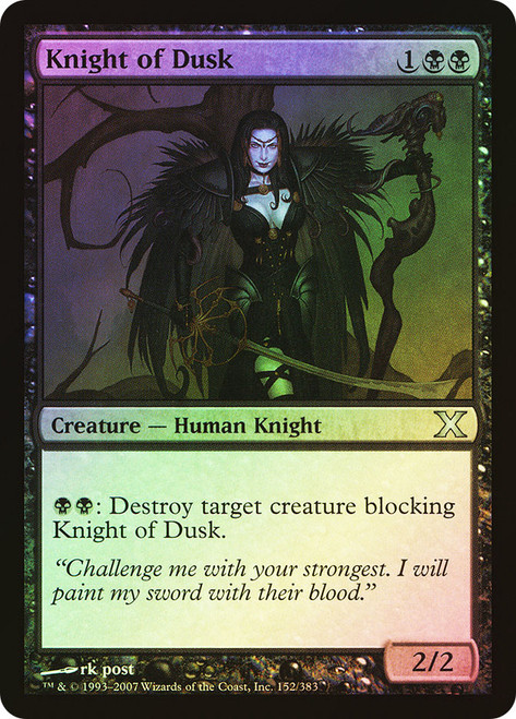 Knight of Dusk\n10th Edition\nSingle\nMagic The Gathering