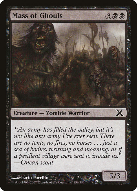Mass of Ghouls\n10th Edition\nSingle\nMagic The Gathering