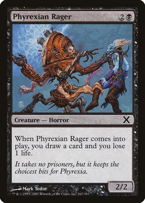 Phyrexian Rager\n10th Edition\nSingle\nMagic The Gathering