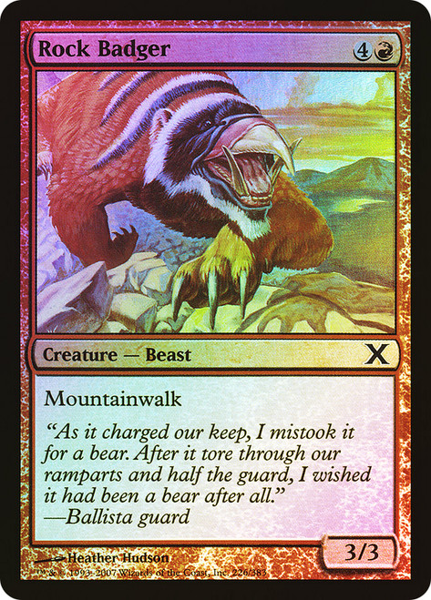 Rock Badger\n10th Edition\nSingle\nMagic The Gathering
