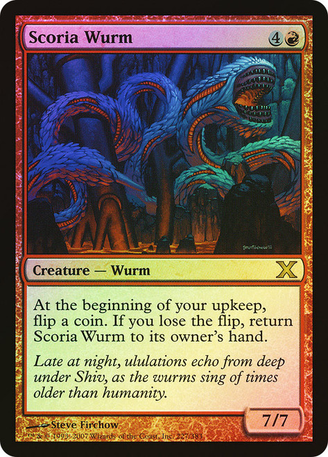 Scoria Wurm\n10th Edition\nSingle\nMagic The Gathering