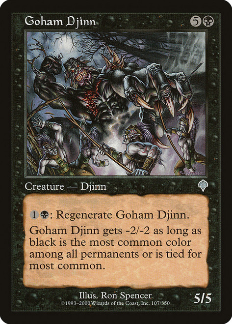 Goham Djinn\nInvasion\nSingle\nMagic The Gathering
