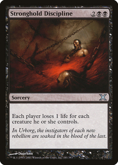 Stronghold Discipline\n10th Edition\nSingle\nMagic The Gathering