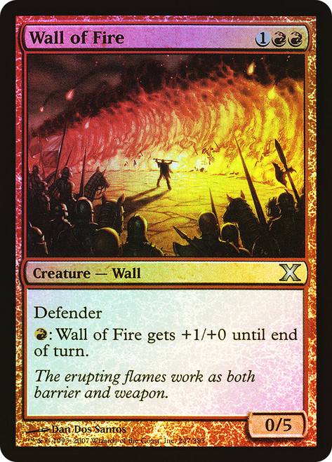 Wall of Fire\n10th Edition\nSingle\nMagic The Gathering