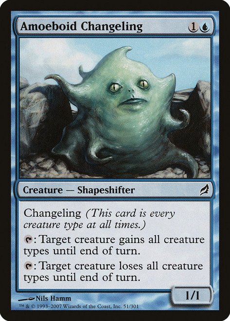 Amoeboid Changeling\nLorwyn\nSingle\nMagic The Gathering