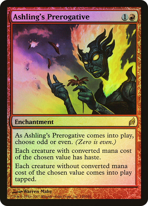 Ashling's Prerogative\nLorwyn\nSingle\nMagic The Gathering
