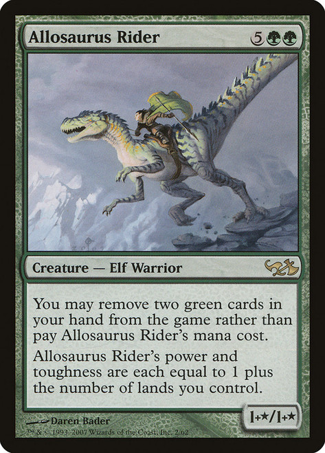 Allosaurus Rider\nDuel Decks: Elves vs. Goblins\nSingle\nMagic The Gathering