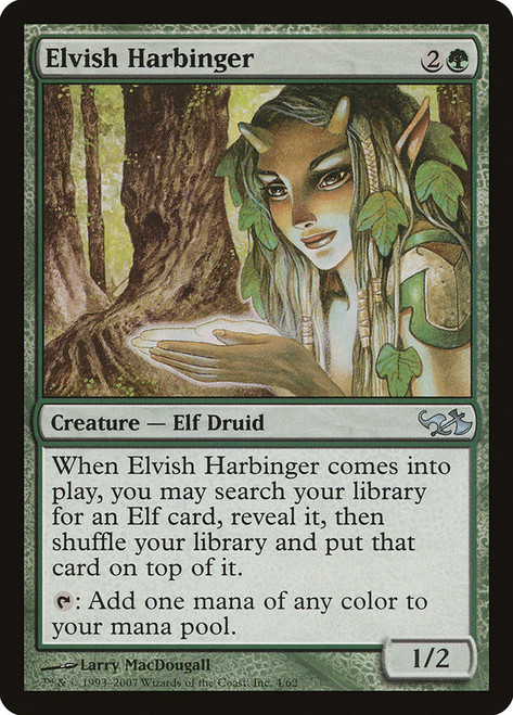 Elvish Harbinger\nDuel Decks: Elves vs. Goblins\nSingle\nMagic The Gathering