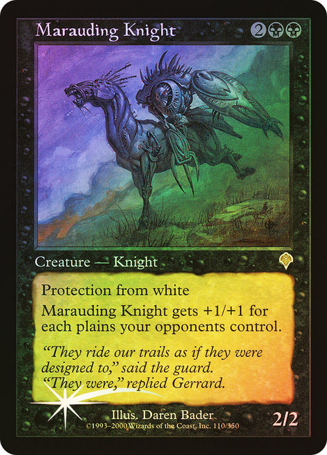 Marauding Knight\nInvasion\nSingle\nMagic The Gathering