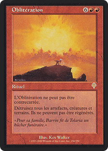 Obliterate
Invasion - French
Single
Magic The Gathering