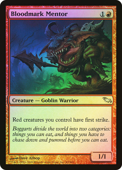 Bloodmark Mentor\nShadowmoor\nSingle\nMagic The Gathering