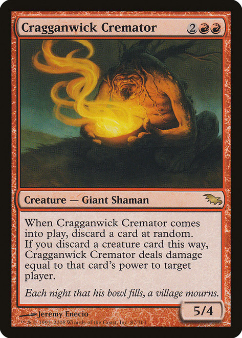 Cragganwick Cremator\nShadowmoor\nSingle\nMagic The Gathering
