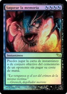 Memory Plunder
Shadowmoor (Foil) - Spanish
Single
Magic The Gathering