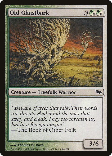 Old Ghastbark\nShadowmoor\nSingle\nMagic The Gathering