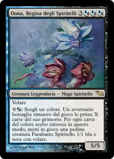 Oona, Queen Of The Fae
Shadowmoor - Italian
Single
Magic The Gathering