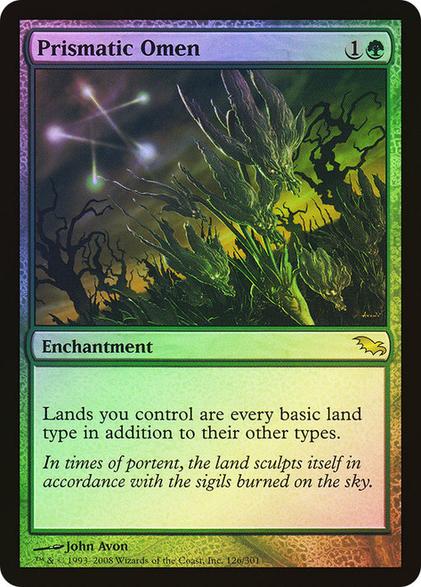 Prismatic Omen\nShadowmoor\nSingle\nMagic The Gathering