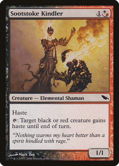 Sootstoke Kindler\nShadowmoor\nSingle\nMagic The Gathering