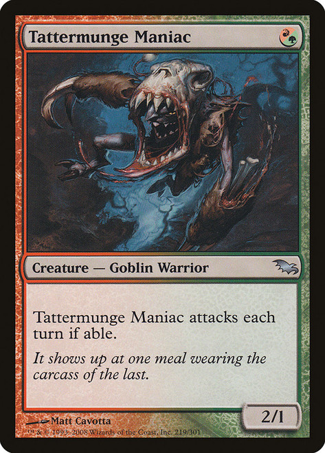 Tattermunge Maniac\nShadowmoor\nSingle\nMagic The Gathering