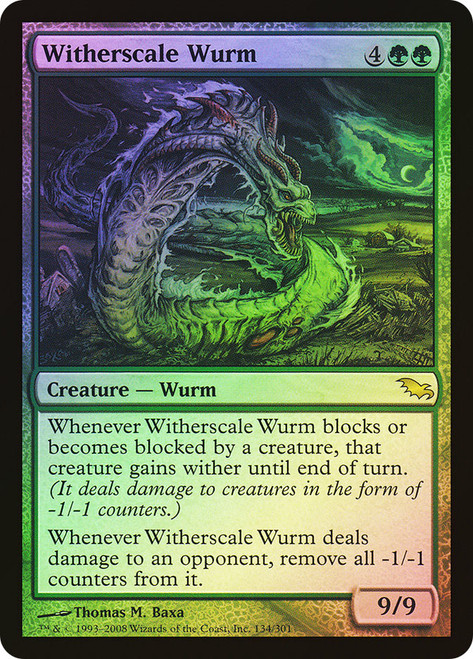 Witherscale Wurm\nShadowmoor\nSingle\nMagic The Gathering
