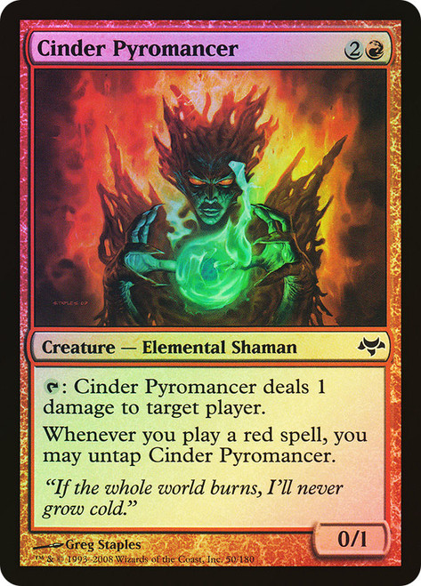 Cinder Pyromancer\nEventide\nSingle\nMagic The Gathering