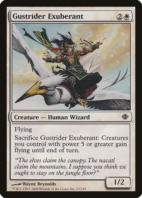 Gustrider Exuberant\nShards of Alara\nSingle\nMagic The Gathering