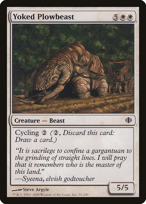 Yoked Plowbeast\nShards of Alara\nSingle\nMagic The Gathering