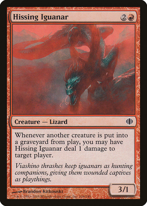 Hissing Iguanar\nShards of Alara\nSingle\nMagic The Gathering