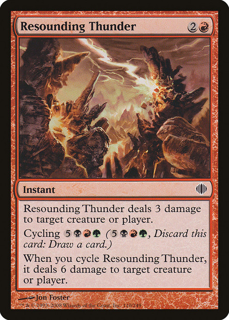 Resounding Thunder\nShards of Alara\nSingle\nMagic The Gathering