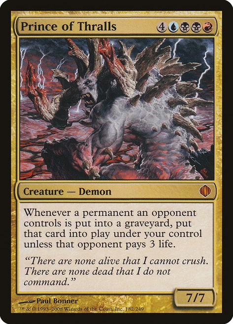 Prince of Thralls\nShards of Alara\nSingle\nMagic The Gathering
