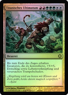 Titanic Ultimatum
Shards of Alara (Foil) - German
Single
Magic The Gathering