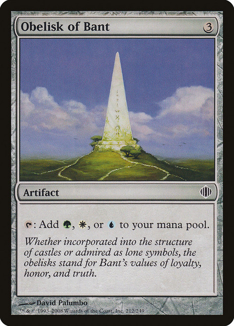 Obelisk of Bant\nShards of Alara\nSingle\nMagic The Gathering