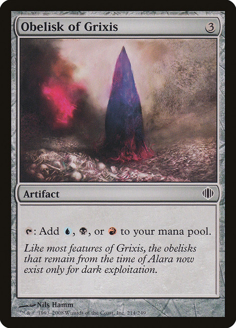 Obelisk of Grixis\nShards of Alara\nSingle\nMagic The Gathering