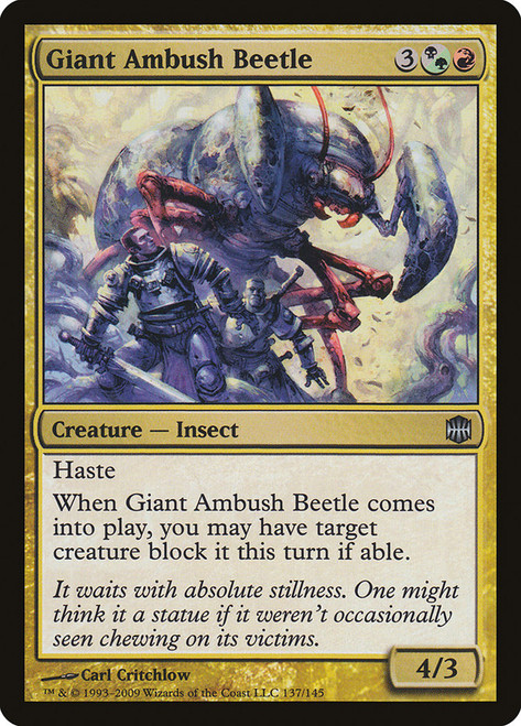 Giant Ambush Beetle\nAlara Reborn\nSingle\nMagic The Gathering